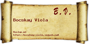 Bocskay Viola névjegykártya